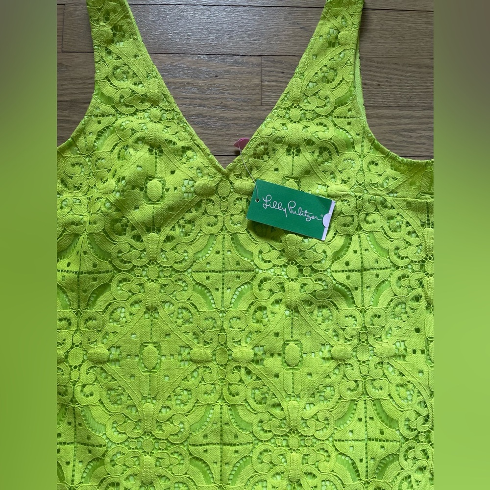 NWT - LILLY PULITZER “Anamaria” Lime Tank Mini Summer Dress - Picture 7 of 10